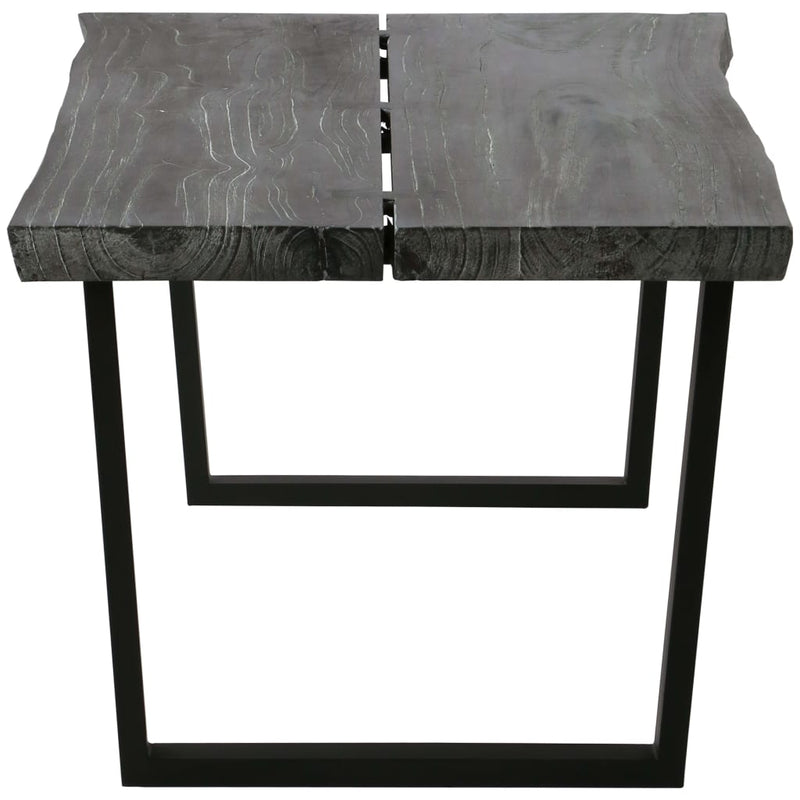 vidaXL Coffee Table Solid Mindi Wood 102x56x41 cm Grey
