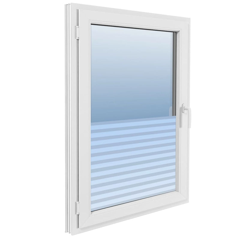 vidaXL Window Film Frosted Stripes Design 0,9x5 m PVC