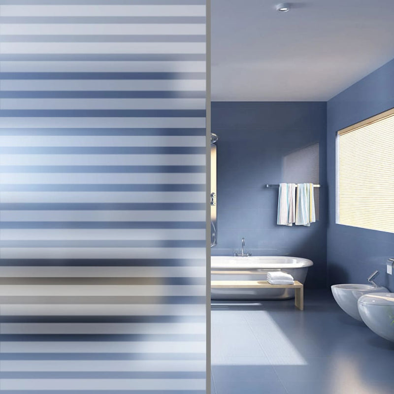 vidaXL Window Film Frosted Stripes Design 0,9x5 m PVC