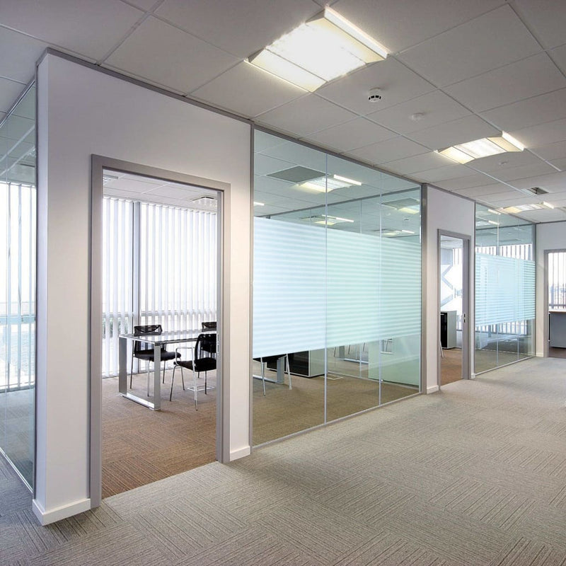vidaXL Window Film Frosted Stripes Design 0,9x10 m PVC