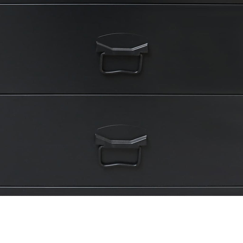 vidaXL Chest of Drawers Metal Industrial Style 78x40x93 cm Black