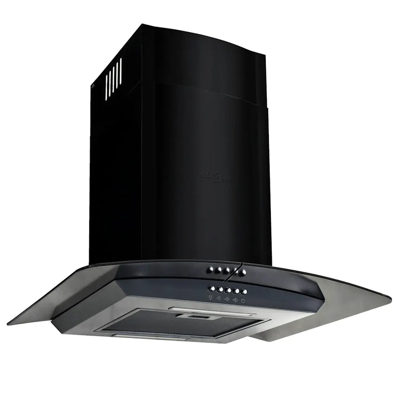 Wall Mounted Range Hood Stainless Steel 756 m��/h 60 cm Black