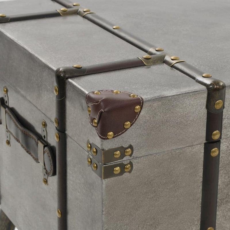 vidaXL Coffee Table MDF and Aluminium 102x51x47.5 cm