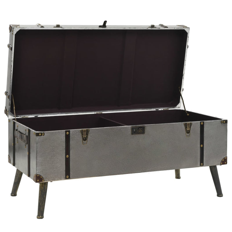 vidaXL Coffee Table MDF and Aluminium 102x51x47.5 cm