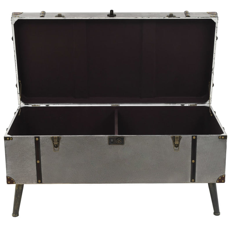 vidaXL Coffee Table MDF and Aluminium 102x51x47.5 cm