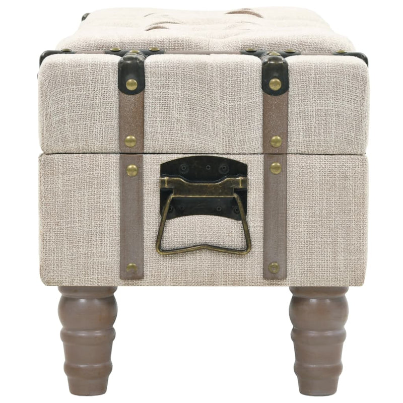 vidaXL Storage Bench Solid Wood and Steel 111x34x37 cm