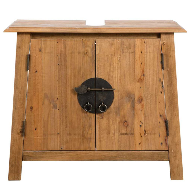 vidaXL Bathroom Vanity Cabinet Solid Pinewood 70x32x63 cm