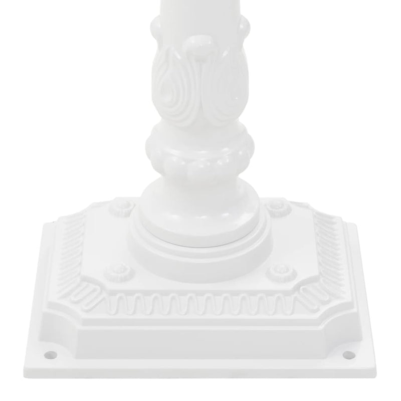 vidaXL Pedestal Letterbox Aluminium Vintage Style Rustproof White