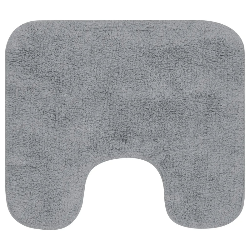 Bathroom Mat Set 2 Pieces Fabric Grey