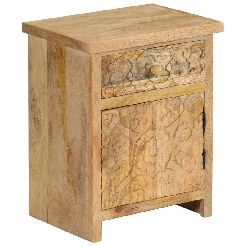 vidaXL Bedside Table Solid Mango Wood 40x30x50 cm