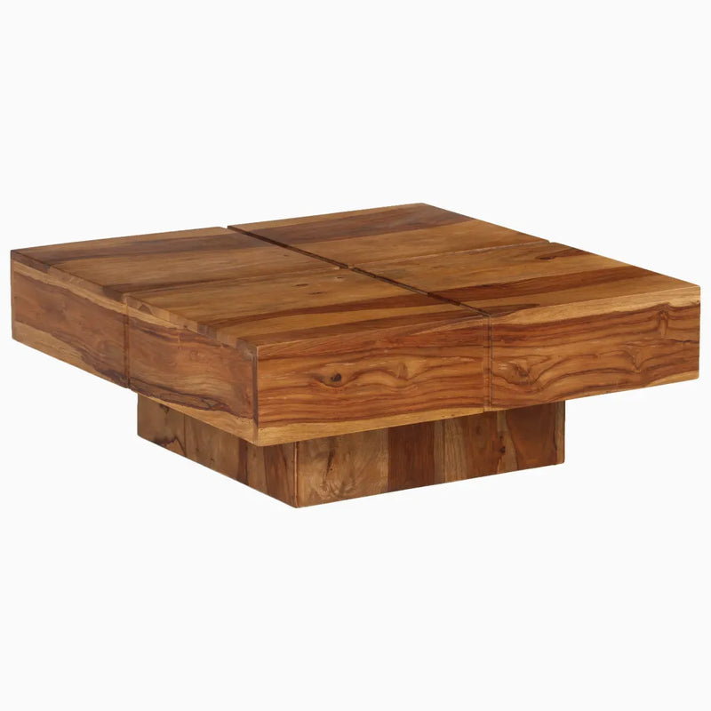 Coffee Table 80x80x30 cm Solid Wood Acacia