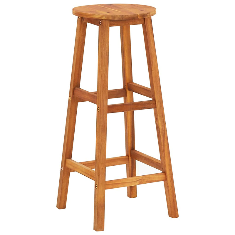 vidaXL Bar Chairs 2 pcs Solid Acacia Wood