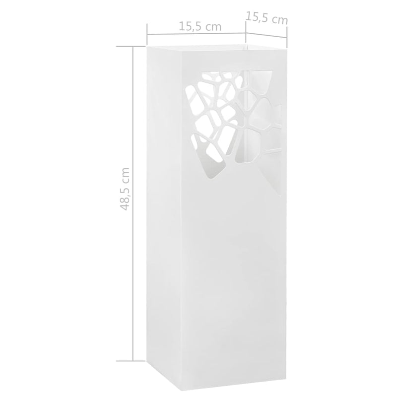 vidaXL Umbrella Stand Stones Steel White
