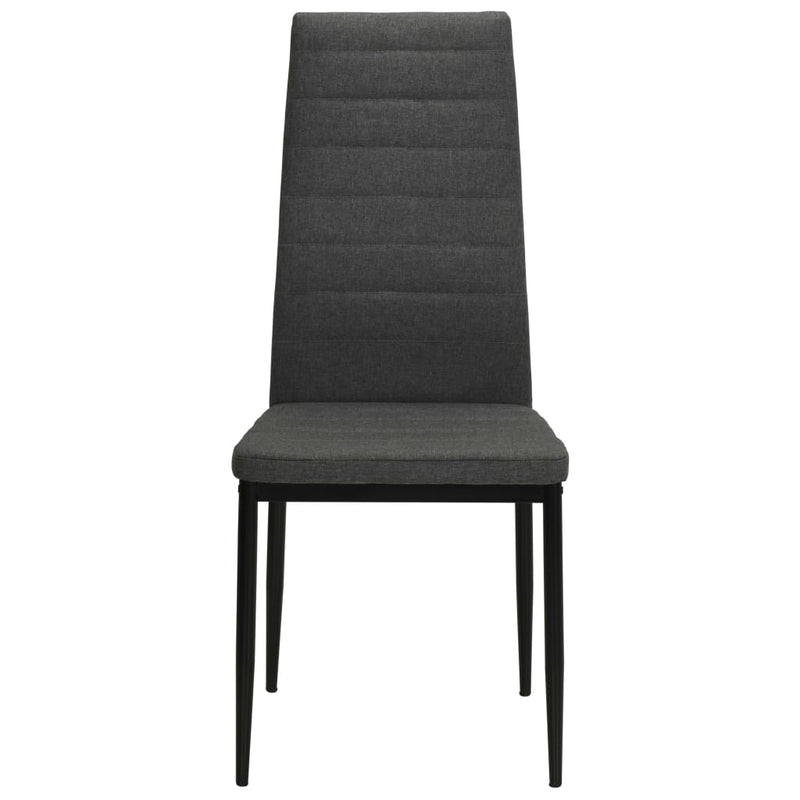 vidaXL Dining Chairs 2 pcs Dark Grey Fabric