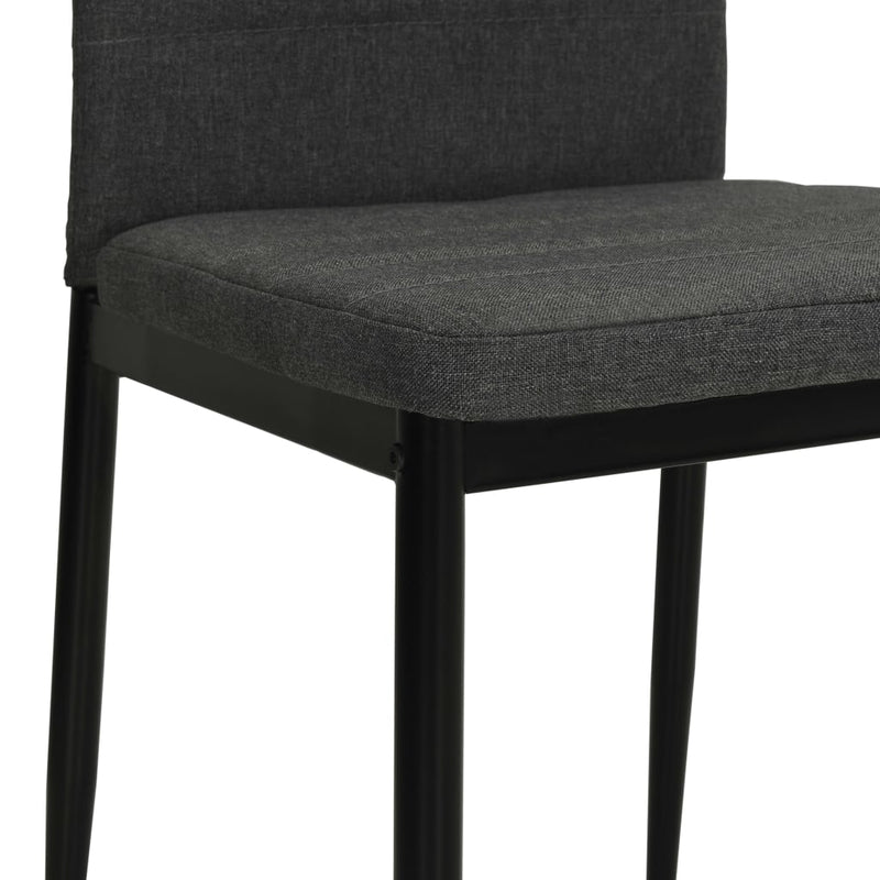 vidaXL Dining Chairs 2 pcs Dark Grey Fabric