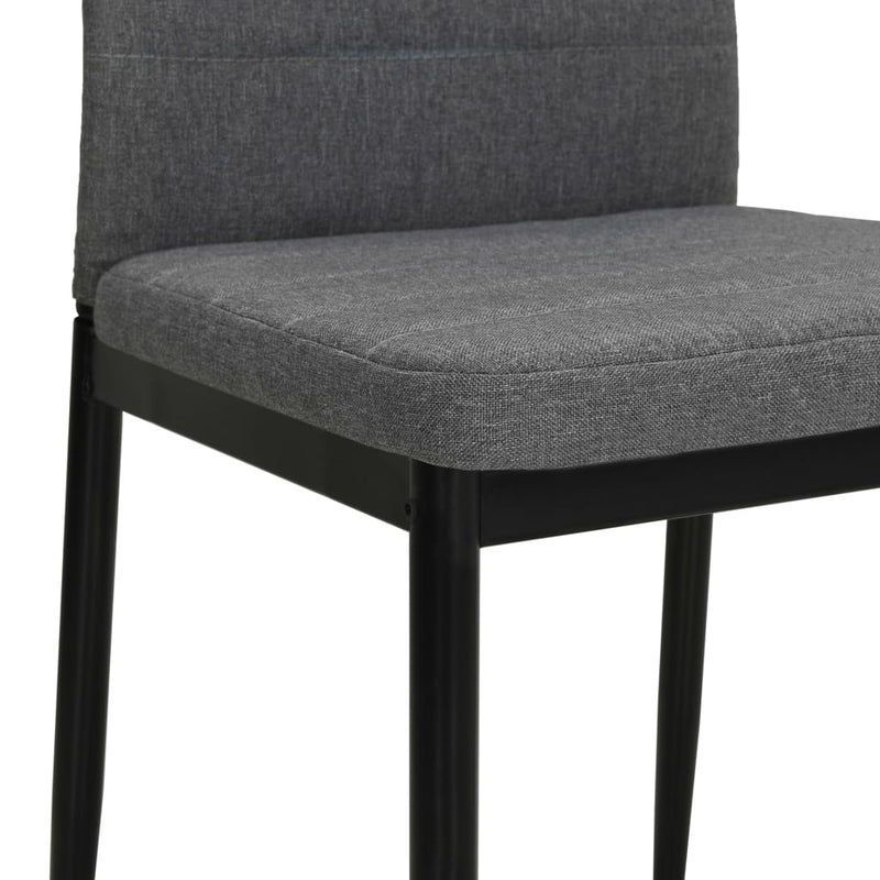 vidaXL Dining Chairs 2 pcs Light Grey Fabric
