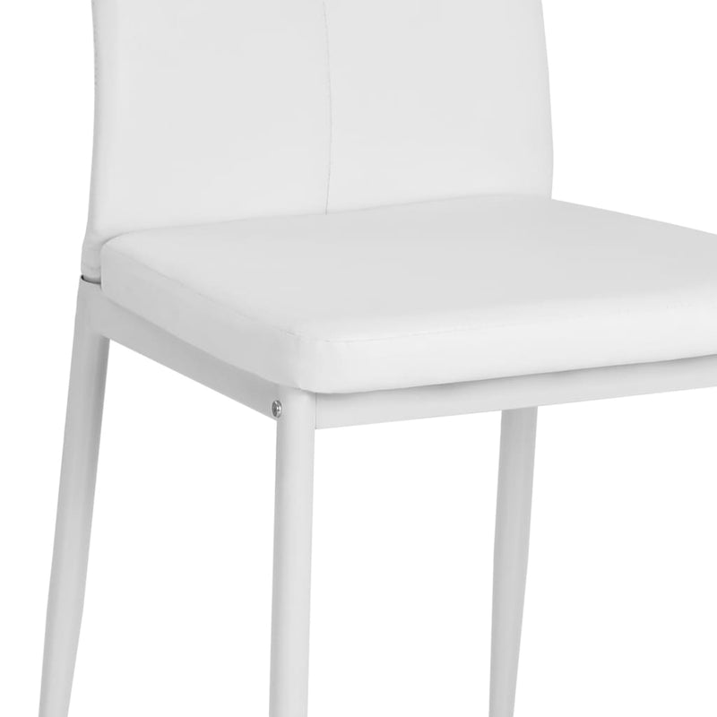 vidaXL Dining Chairs 2 pcs White Faux Leather