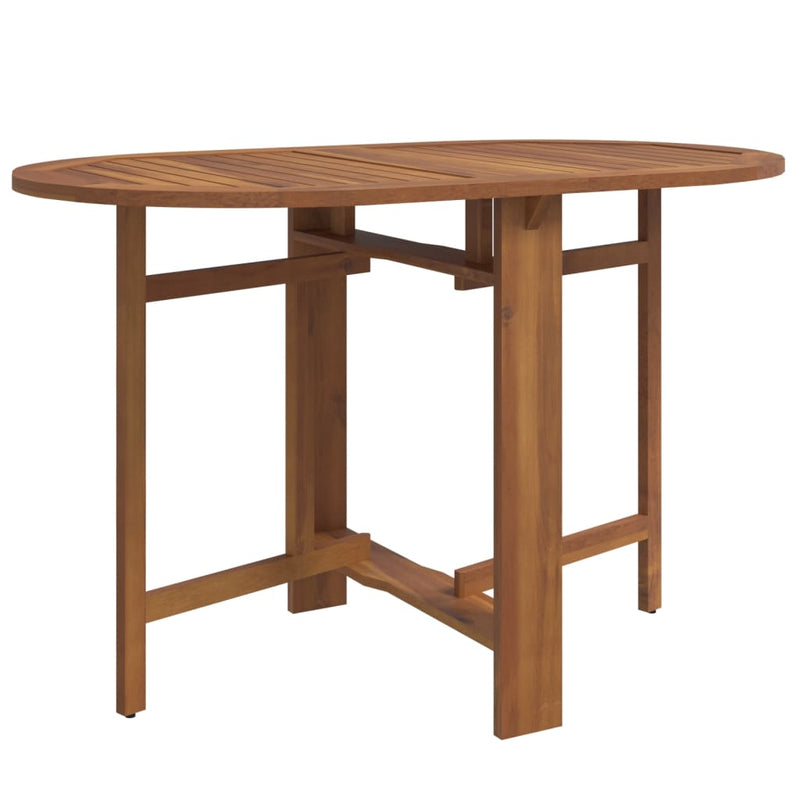 vidaXL 5 Piece Folding Outdoor Dining Set Solid Acacia Wood