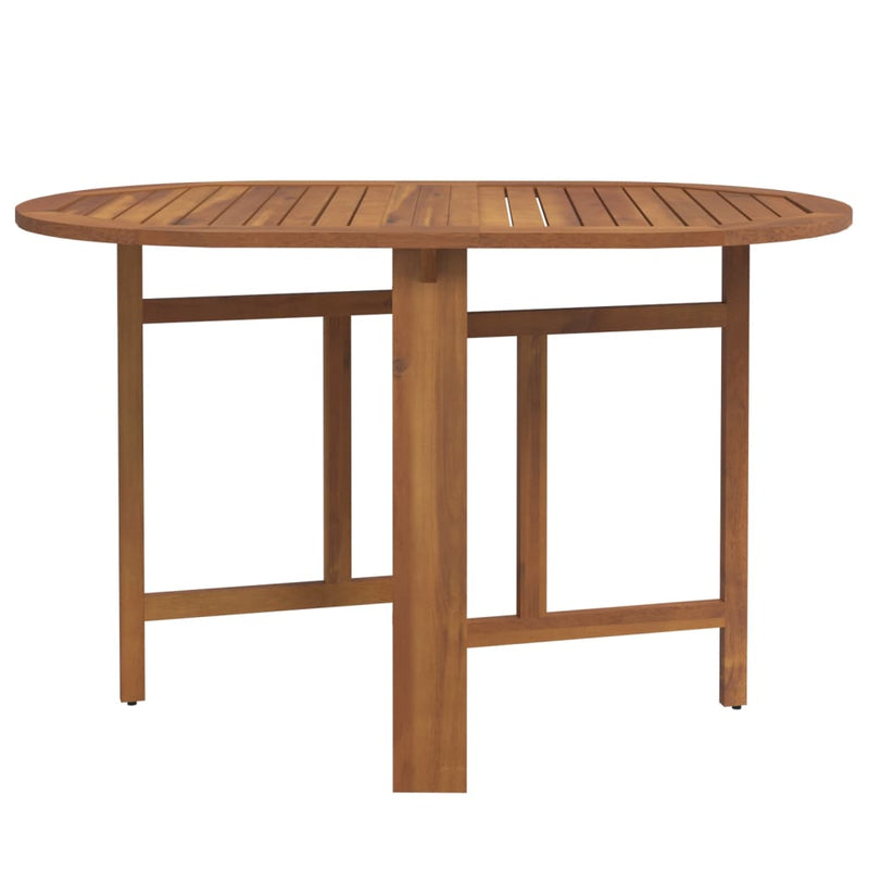 vidaXL 5 Piece Folding Outdoor Dining Set Solid Acacia Wood