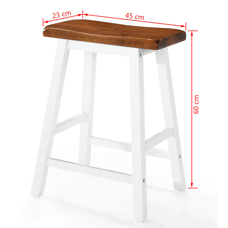 vidaXL Bar Table and Stool Set 5 Pieces Solid Wood