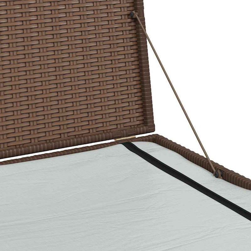 vidaXL Garden Storage Box Brown 150x100x100 cm Poly Rattan