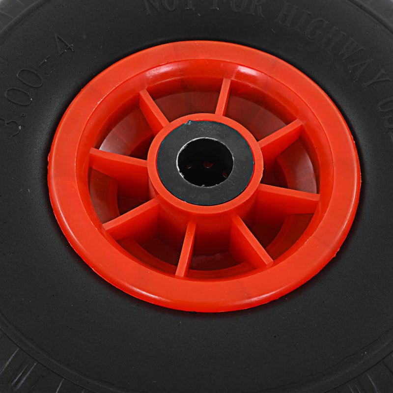 vidaXL Sack Truck Wheels 2 pcs Solid PU 3.00-4
