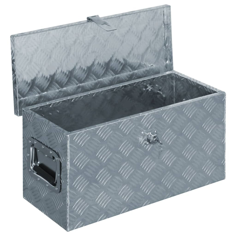vidaXL Aluminium Box 61.5x26.5x30 cm Silver