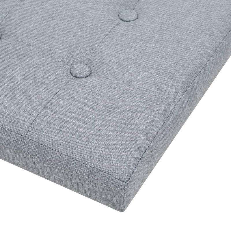 vidaXL Folding Storage Stools 2 pcs Light Grey Faux Linen
