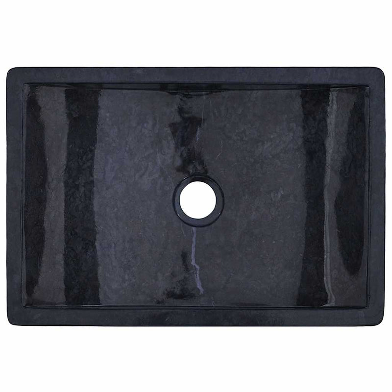 vidaXL Sink 45x30x12 cm Marble High Gloss Black