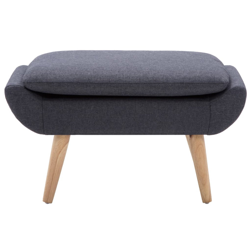 vidaXL Footstool Fabric Upholstery 73x43x42 cm Dark Grey