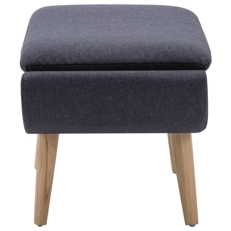 vidaXL Footstool Fabric Upholstery 73x43x42 cm Dark Grey