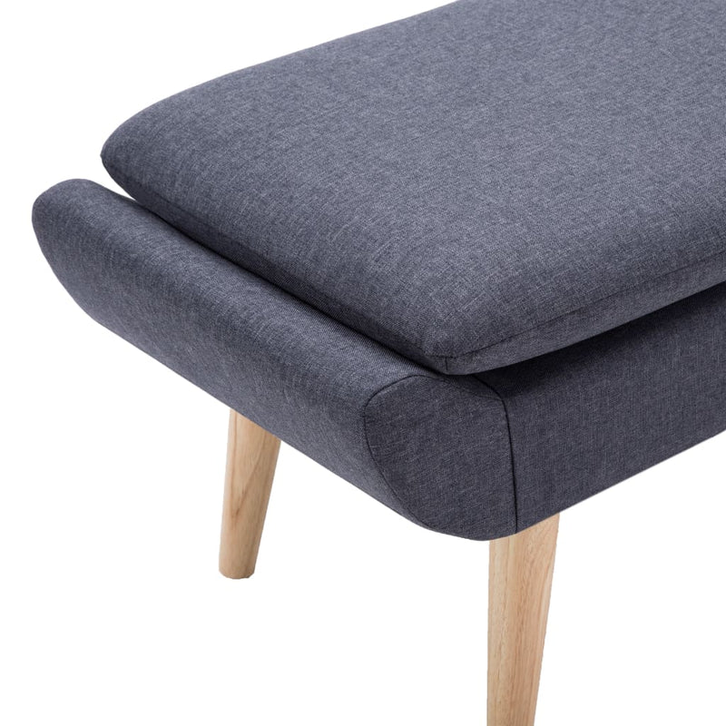 vidaXL Footstool Fabric Upholstery 73x43x42 cm Dark Grey