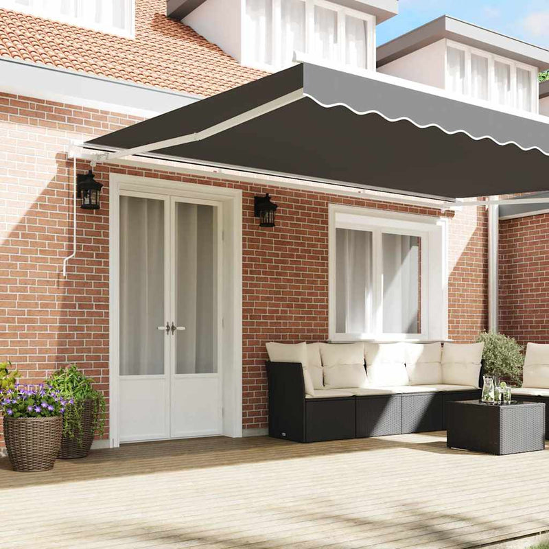 vidaXL Awning Frame Manual White 500 x 300 cm Aluminium