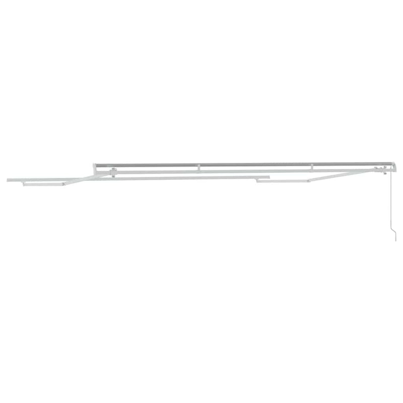 vidaXL Awning Frame Manual White 500 x 300 cm Aluminium