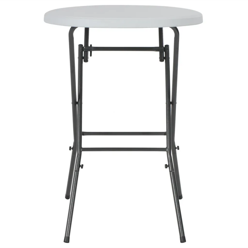 Folding Bar Table White 80x110 cm HDPE