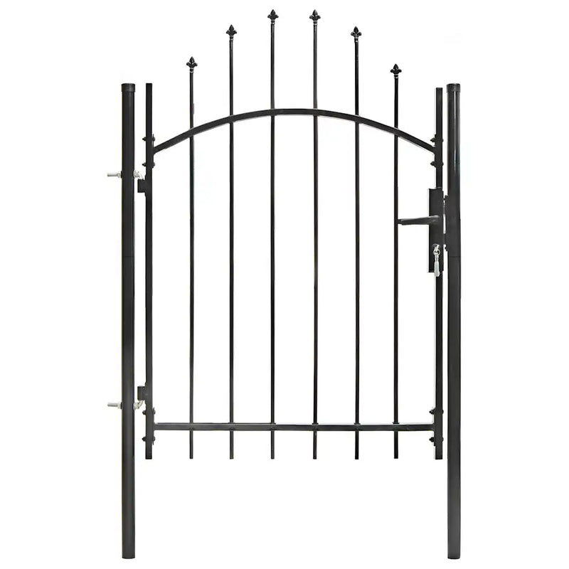 Garden Gate Steel 1x1 m Black