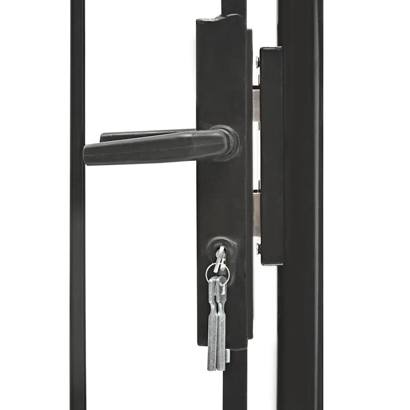 Garden Gate Steel 1x1 m Black