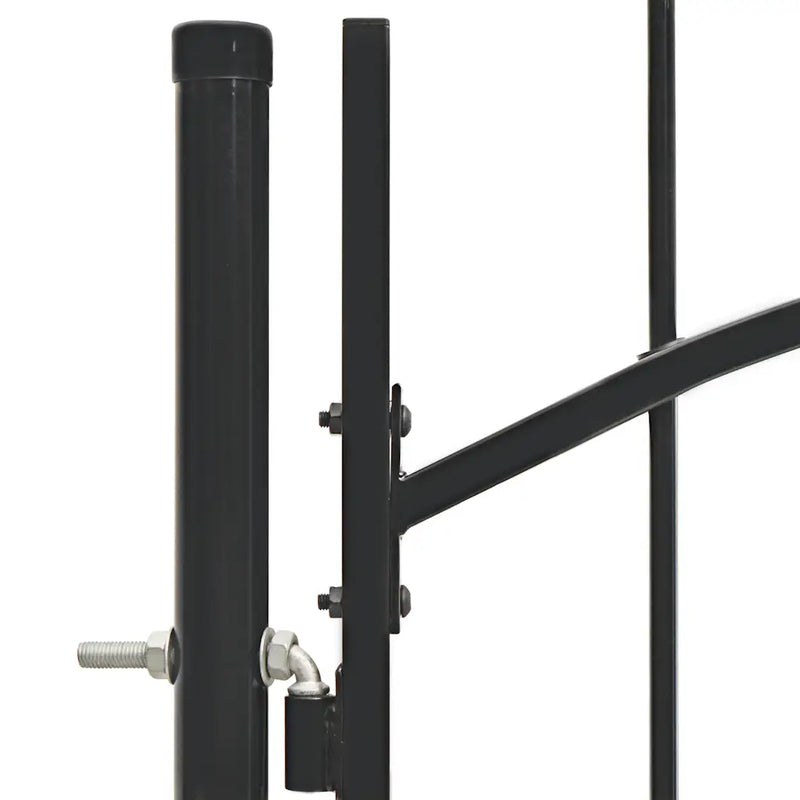 Garden Gate Steel 1x1 m Black