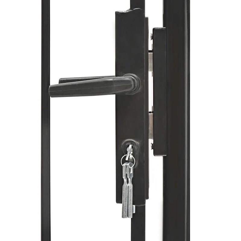 Garden Gate Steel 1x1,25 m Black