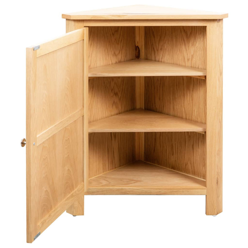 Corner Cabinet 59x45x80 cm Solid Oak Wood