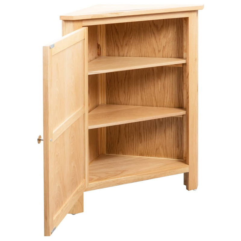 Corner Cabinet 59x45x80 cm Solid Oak Wood