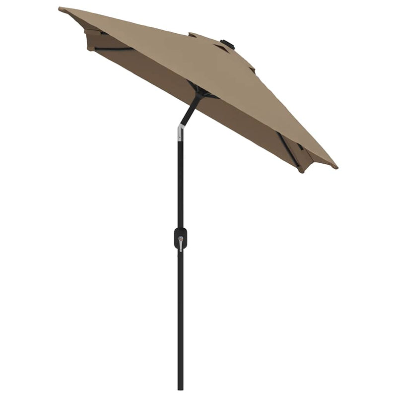 vidaXL Garden Parasol with Metal Pole 300x200 cm Taupe