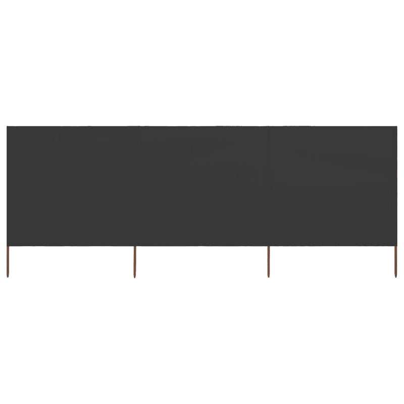 3-panel Wind Screen Fabric 400x120 cm Anthracite