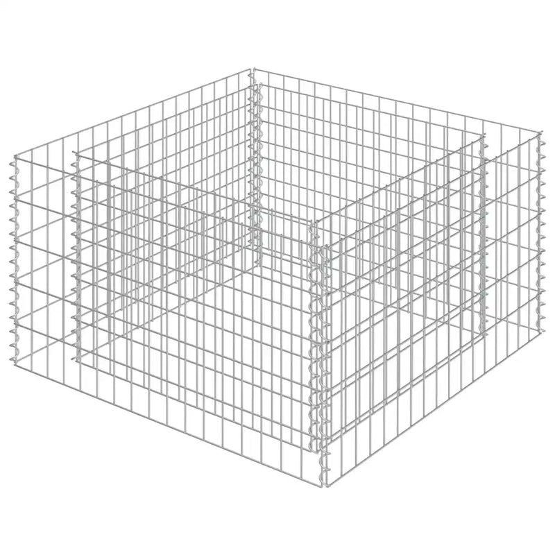 Gabion Raised Bed Galvanised Steel 90x90x50 cm