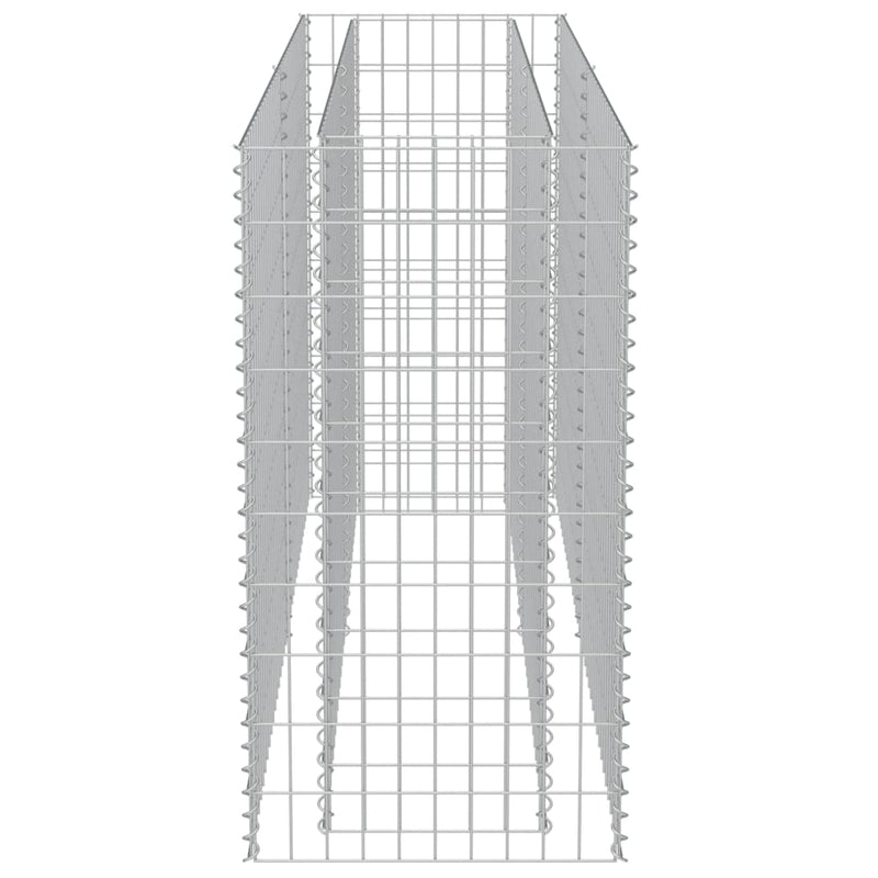 vidaXL Gabion Raised Bed Galvanised Steel 180x50x100 cm