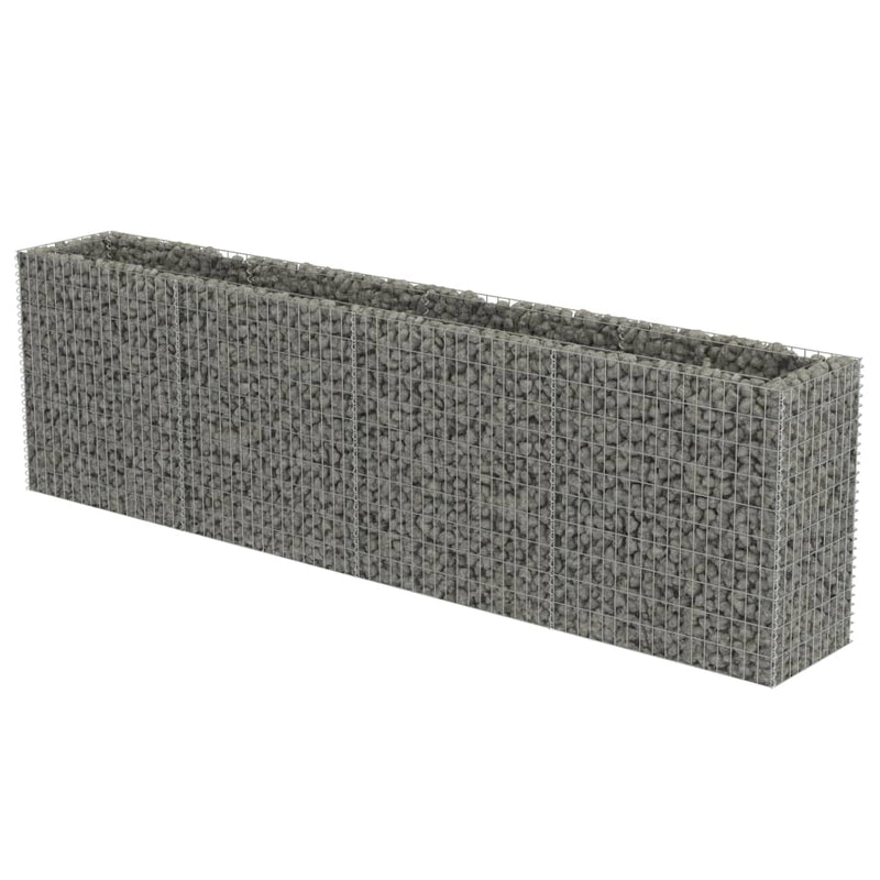 vidaXL Gabion Raised Bed Galvanised Steel 360x50x100 cm