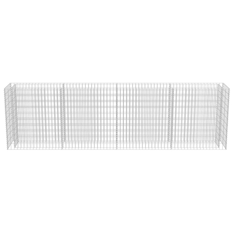 vidaXL Gabion Raised Bed Galvanised Steel 360x50x100 cm