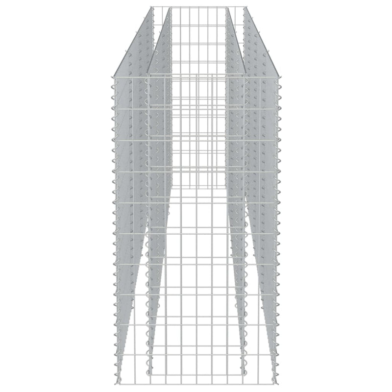 vidaXL Gabion Raised Bed Galvanised Steel 360x50x100 cm