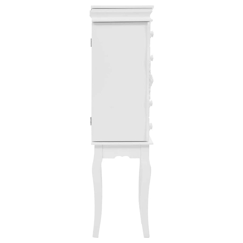 Free Standing Jewelery Cabinet White
