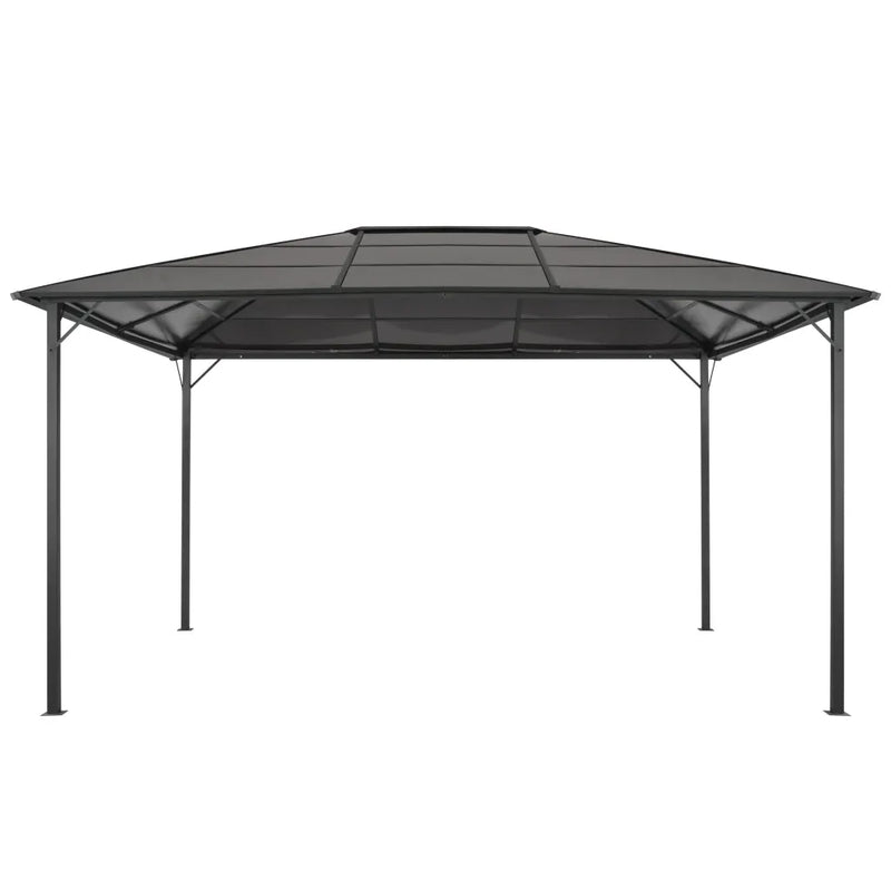 Gazebo with Roof Aluminium 4x3x2.6 m Black
